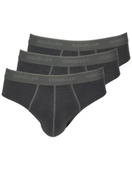 Schller Slip 3er Pack Herren Grau/Dunkelgrau