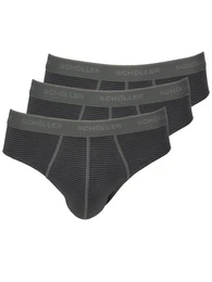 Schller Slip 3er Pack Herren Slip Baumwolle-Elasthan (Packung, 3-St) -