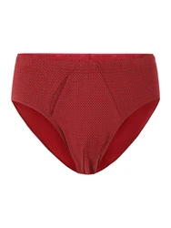 Schller Slip mit Eingriff 3er Pack Herren Dunkelrot/Rot