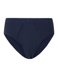 Schller Slip mit Eingriff 3er Pack Herren Dunkelblau/Blau
