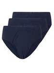 Schller Slip mit Eingriff 3er Pack Herren Dunkelblau/Blau