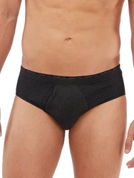 Schller Slip mit Eingriff 3er Pack Herren Schwarz