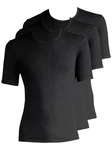 Schller Unterziehshirt 3er Pack Herren T-Shirt Unterhemd Funktionswäsche Schwarz/Dunkelgrau/Grau