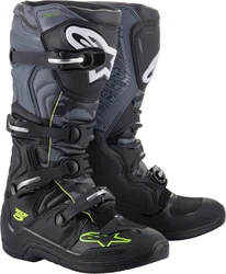 Alpinestars Tech 5 Motocross Stiefel Grün/Dunkelblau/Dunkelgrau/Dunkelgrün/Grau/Schwarz