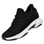 Refttenw Herren Freizeitschuhe Leichte Sportliche Sneaker Unsichtbare Hhenerhhung Schuhe Schwarz