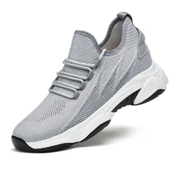 Refttenw Herren Freizeitschuhe Leichte Sportliche Sneaker Unsichtbare Hhenerhhung Schuhe Grau/Hellgrau