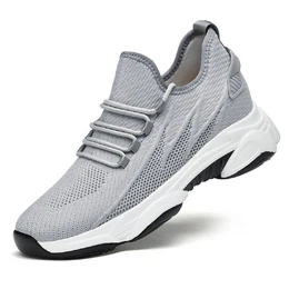 Herren Freizeitschuhe Leichte Sportliche Sneaker Unsichtbare Hhenerhhung Schuhe -6 cm Grer