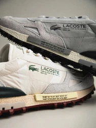 Lacoste Elite Active Sneaker Grau/Hellgrau/Silber/Weiß/Beige/Creme