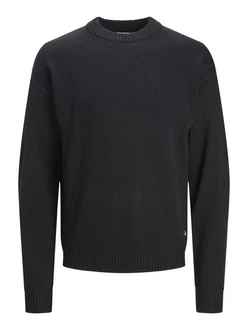 Jack & Jones Pullover JJEJack Schwarz/Dunkelgrau