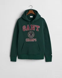 Gant Hoodie Dunkelgrün/Orange