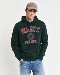 Gant Hoodie Dunkelgrün/Orange