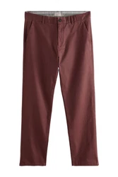 Next Chinohose Straight Fit Braun/Dunkelrot/Bordeaux