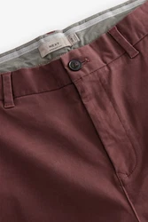 Next Chinohose Straight Fit Braun/Dunkelrot/Bordeaux