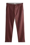 Next Chinohose Straight Fit Braun/Dunkelrot/Bordeaux