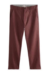 Next Chinohose Straight Fit Braun/Dunkelrot/Bordeaux