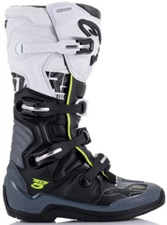 Alpinestars Tech 5 Motocross Stiefel Weiß/Grün/Hellblau/Grau