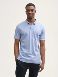 TOM TAILOR Denim Piqu Poloshirt Hellblau/Blau