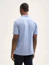 TOM TAILOR Denim Piqu Poloshirt Hellblau/Blau
