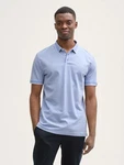 TOM TAILOR Denim Piqu Poloshirt Hellblau/Blau