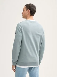 TOM TAILOR Strickpullover Blau/Grau/Hellblau/Grün/Türkis