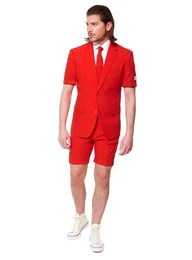 Anzug Shorts Suit Red Devil Teuflisch guter Herrenanzug fr die heien Tage!