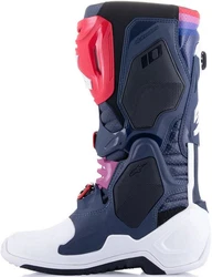 Alpinestars Tech 10 Supervented Motocross Stiefel Hellblau/Rot/Dunkelblau/Rosa/Grau/Beige/Blau