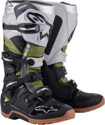 Alpinestars Tech 7 Enduro Stiefel Dunkelgrün/Grün/Grau/Beige