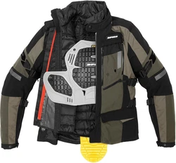 SpiDi Motorradjacke 4 Season Evo H2Out Dunkelgrün/Khaki/Grau/Braun/Beige/Grün