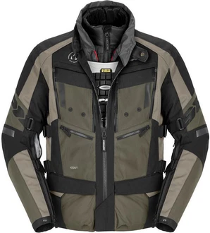 SpiDi Motorradjacke 4 Season Evo H2Out Dunkelgrün/Khaki/Grau/Braun/Beige/Grün