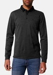Pierre Cardin Langarm-Poloshirt 1/1 PoloKN Schwarz/Dunkelgrau/Grau