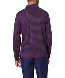 Pierre Cardin Langarm-Poloshirt 1/1 PoloKN Lila/Rot/Dunkelrot/Bordeaux/Dunkelblau