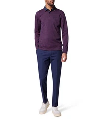 Pierre Cardin Langarm-Poloshirt 1/1 PoloKN Lila/Rot/Dunkelrot/Bordeaux/Dunkelblau
