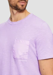 s.Oliver Kurzarmshirt Baumwoll-T-Shirt Lila/Rosa