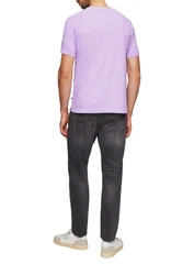 s.Oliver Kurzarmshirt Baumwoll-T-Shirt Lila/Rosa
