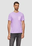s.Oliver Kurzarmshirt Baumwoll-T-Shirt Lila/Rosa