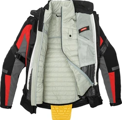 SpiDi Motorradjacke 4 Season Evo H2Out Damen Grau/Dunkelrot/Rot