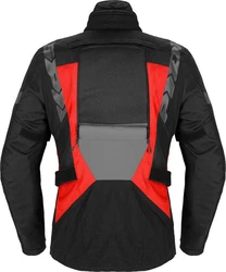 SpiDi Motorradjacke 4 Season Evo H2Out Damen Grau/Dunkelrot/Rot