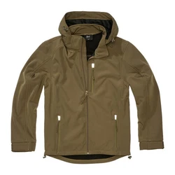 Brandit Outdoorjacke Softshell Jacke Hurricane Braun/Khaki/Dunkelgrün