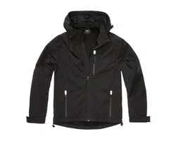 Brandit Outdoorjacke Softshell Jacke Hurricane Schwarz/Grau