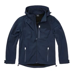 Brandit Outdoorjacke Softshell Jacke Hurricane Dunkelblau/Hellblau