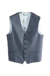 Next Anzugweste Regular Fit Grau/Blau/Hellblau/Dunkelblau