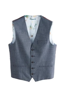 Next Anzugweste Regular Fit Grau/Blau/Hellblau/Dunkelblau