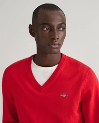 Gant Strickpullover CLASSIC COTTON V-NECK Rot/Orange