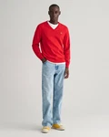Gant Strickpullover CLASSIC COTTON V-NECK Rot/Orange Gant Strickpullover CLASSIC COTTON V-NECK Rot/Orange
