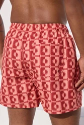 Next Badeshorts mit Print Rosa/Rot/Dunkelrot/Braun