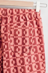 Next Badeshorts mit Print Rosa/Rot/Dunkelrot/Braun
