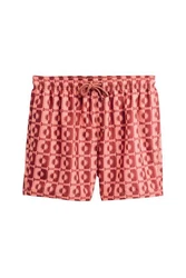 Next Badeshorts mit Print Rosa/Rot/Dunkelrot/Braun