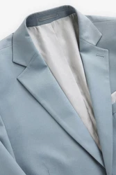 Next Sakko Tailored Fit Anzugsakko mit Struktur Hellblau/Blau/Grau