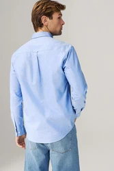 Next Langarmhemd Oxfordhemd Blau/Hellblau
