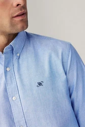 Next Langarmhemd Oxfordhemd Blau/Hellblau